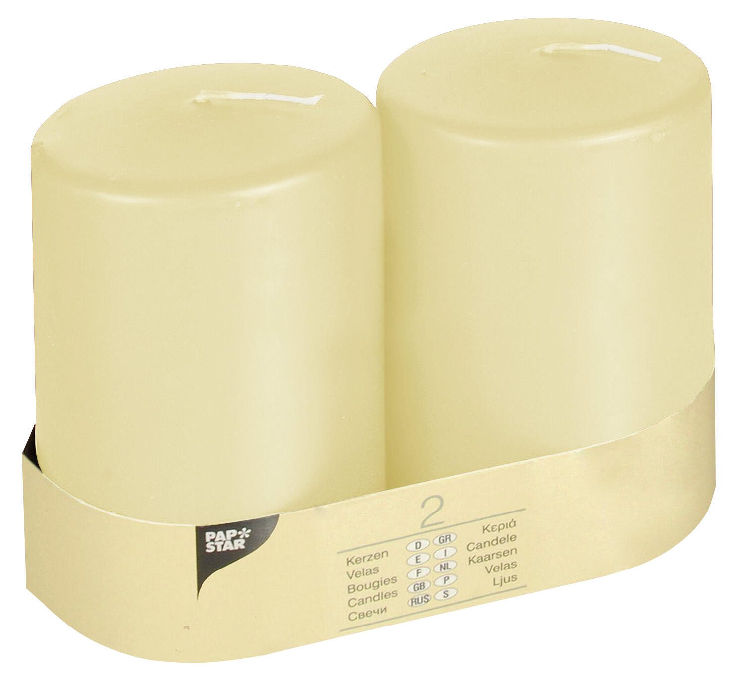 PAPSTAR Kerzen 10 cm elfenbein
