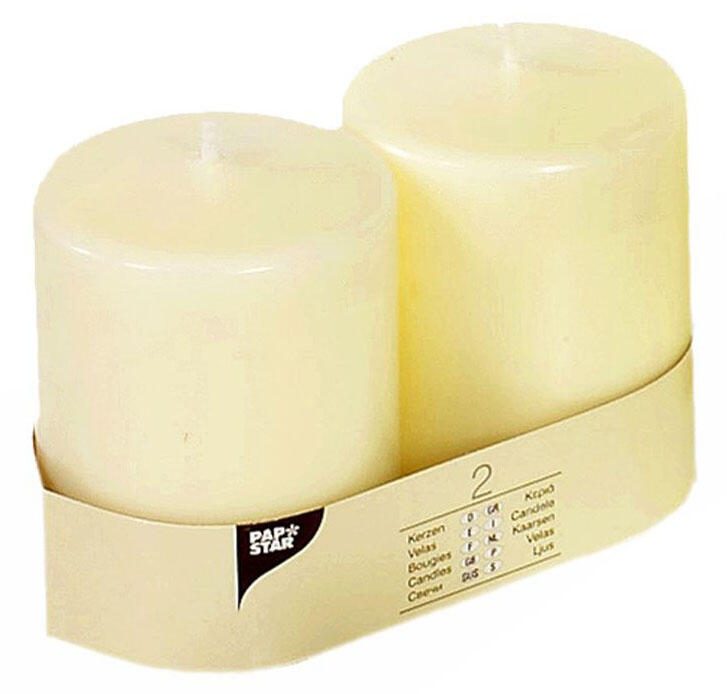 PAPSTAR Kerzen 10 cm elfenbein