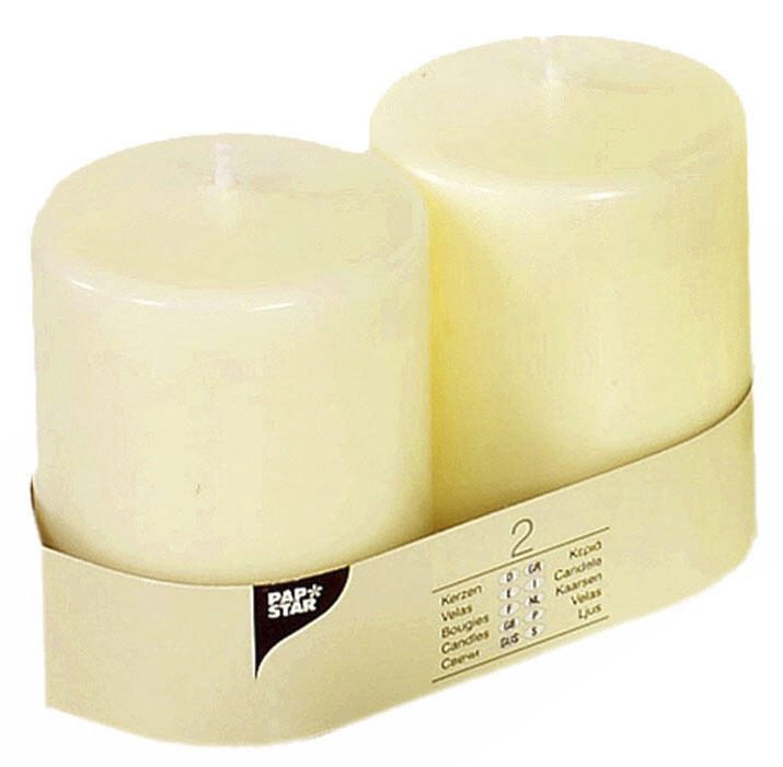 PAPSTAR Kerzen 10 cm elfenbein