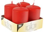 PAPSTAR Stumpenkerzen 8 cm rot