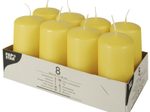PAPSTAR Stumpenkerzen 10 cm goldgelb