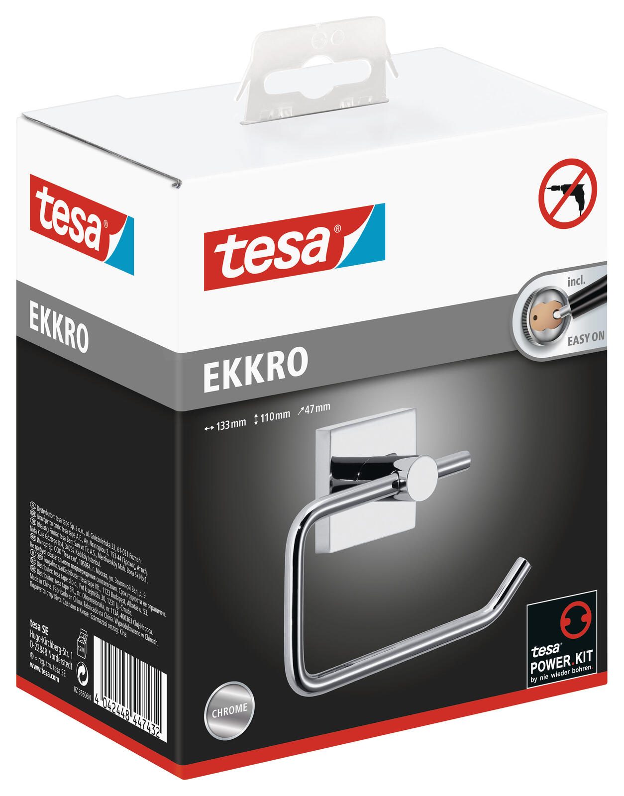 tesa EKKRO Toilettenpapierhalter chrom