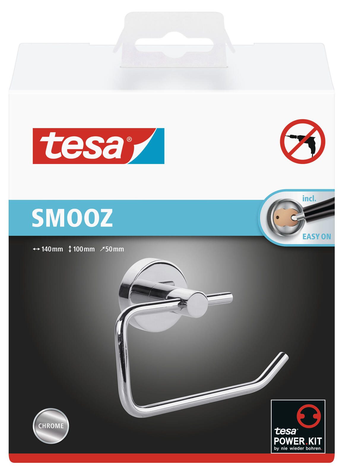 tesa EKKRO Toilettenpapierhalter chrom