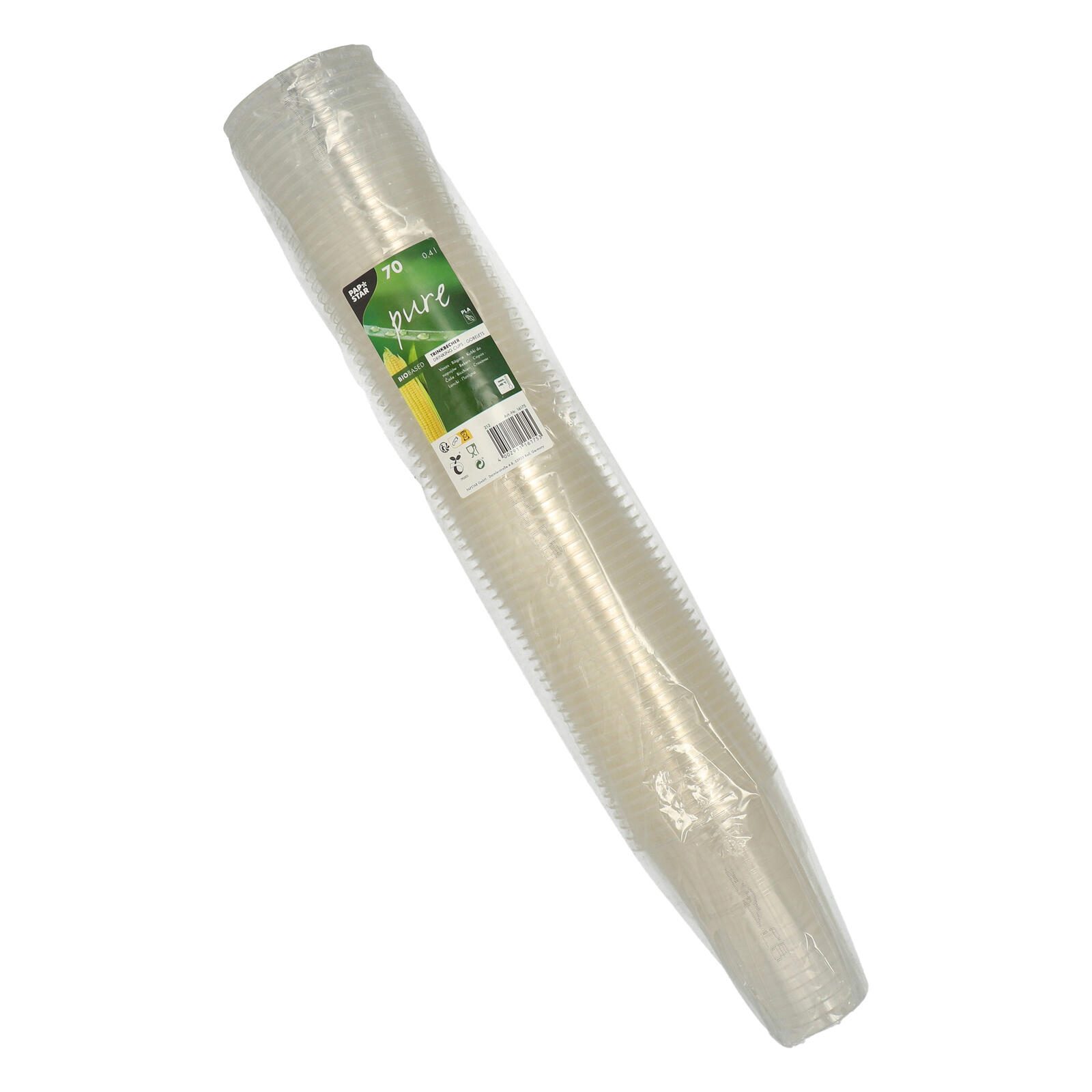 PAPSTAR pure Einweg-Trinkbecher 9.5 cm 0,4 l glasklar