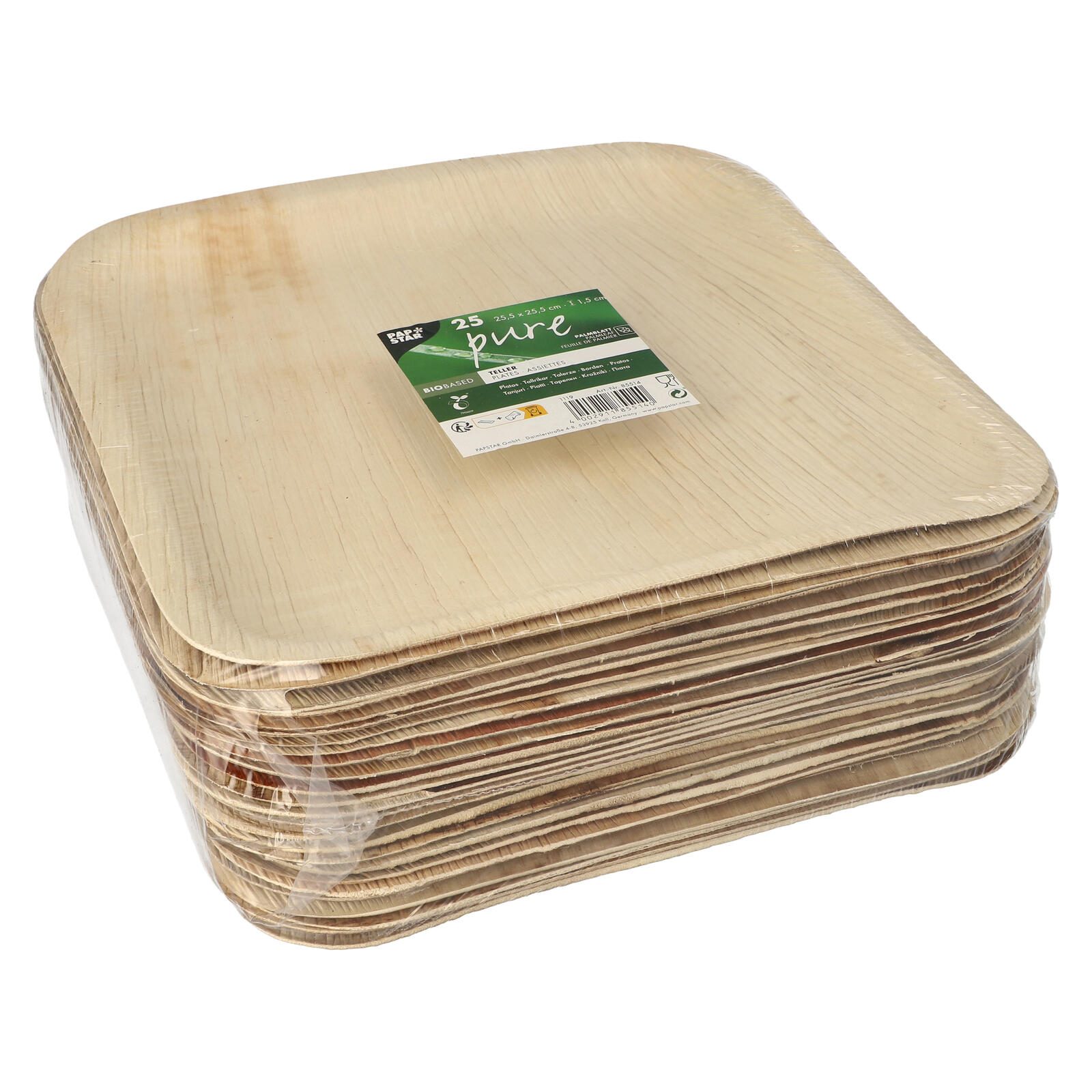 PAPSTAR pure Palmblatt-Teller natur