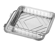 PAPSTAR Aluschalen mit Deckel 930 ml silber