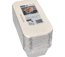 STARPAK Aluschalen mit Deckel 1000 ml silber