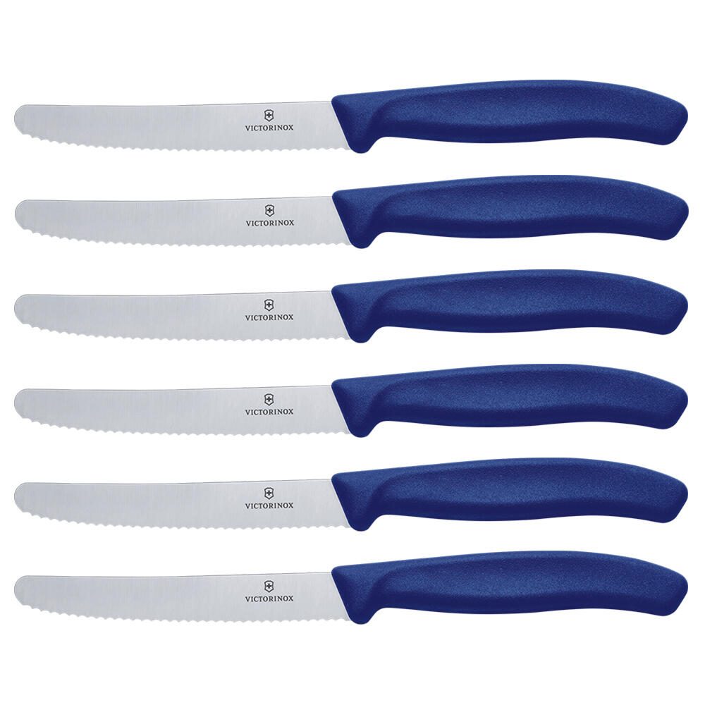 VICTORINOX Gemüsemesser Swiss Classic silber, blau