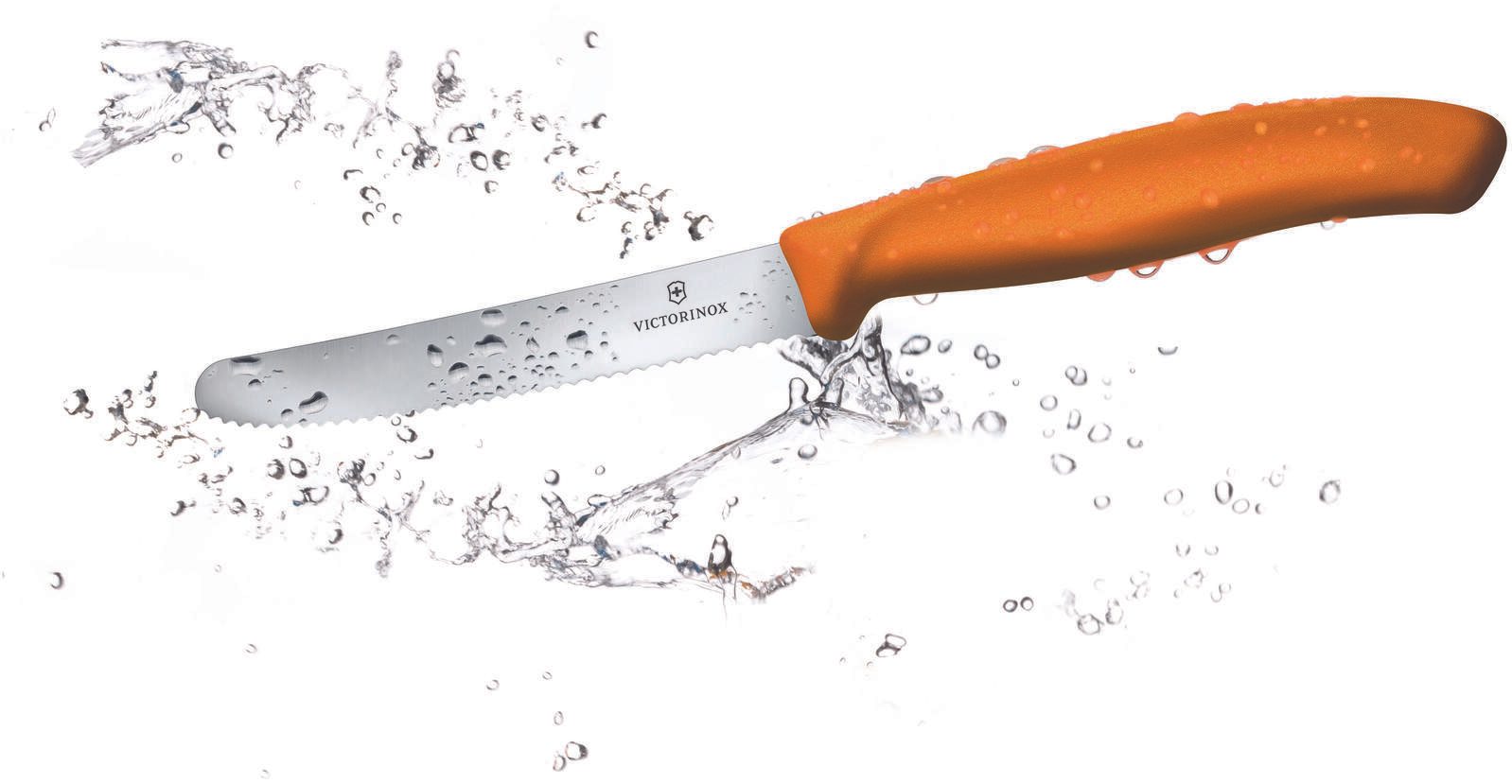 VICTORINOX Gemüsemesser Swiss Classic silber, orange