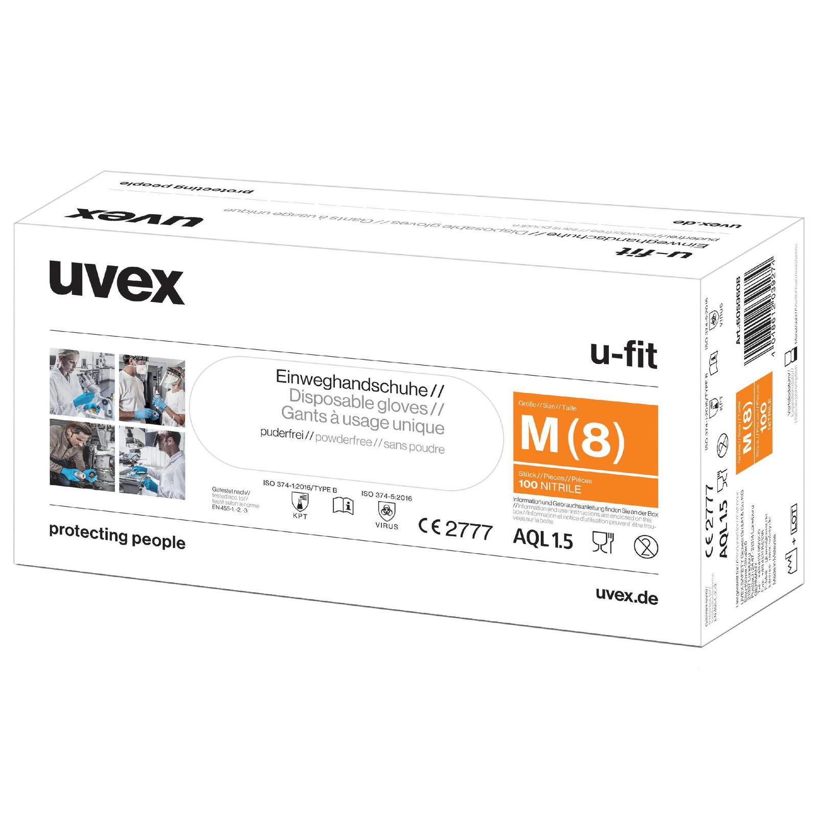 uvex Einmalhandschuhe u-fit M blau