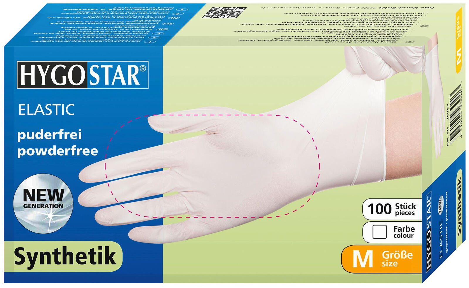 HYGOSTAR Einmalhandschuhe ELASTIC M weiß