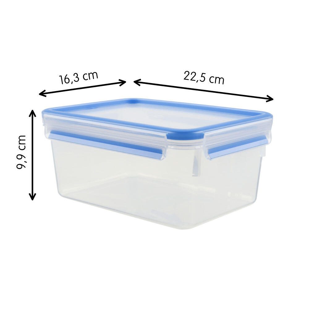 emsa Frischhaltedose CLIP & CLOSE 9.9 cm hoch 2,2 l transparent, blau