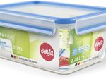 emsa Frischhaltedose CLIP & CLOSE 9.9 cm hoch 2,2 l transparent, blau