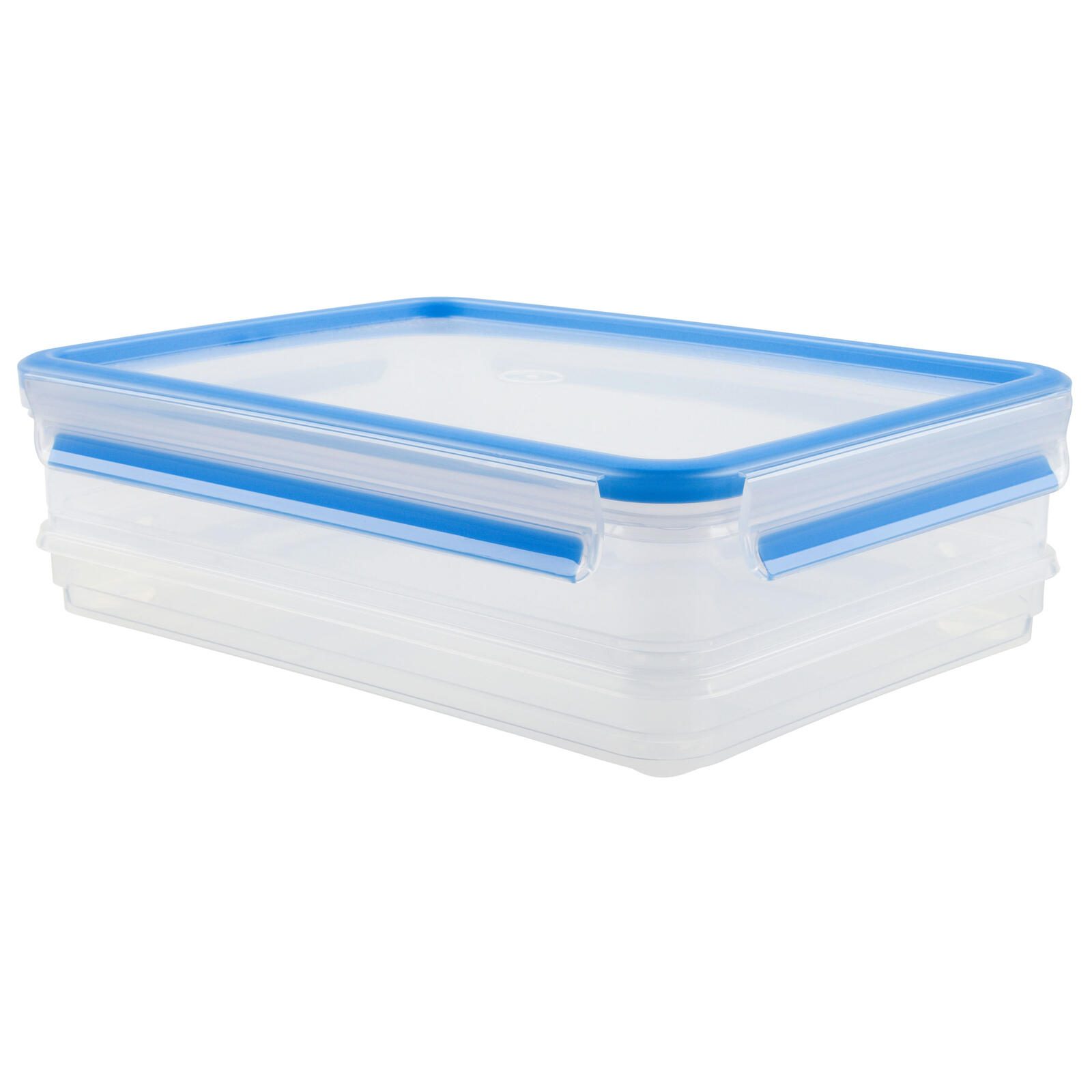 emsa Frischhaltedosen CLIP & CLOSE 8.6 cm hoch 1,0/1,65 l transparent, blau