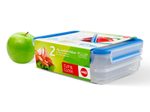 emsa Frischhaltedosen CLIP & CLOSE 7.7 cm hoch 2x 0,6 l transparent, blau