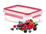 emsa Frischhaltedose CLIP & CLOSE 6.8 cm hoch 0,7 l transparent, rot