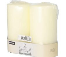 PAPSTAR Stumpenkerze 15 cm elfenbein