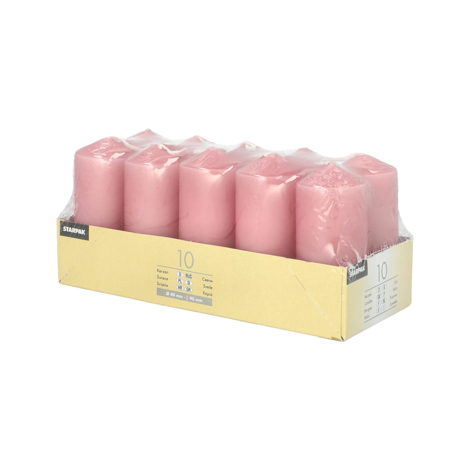 PAPSTAR Stumpenkerzen 9 cm rosa