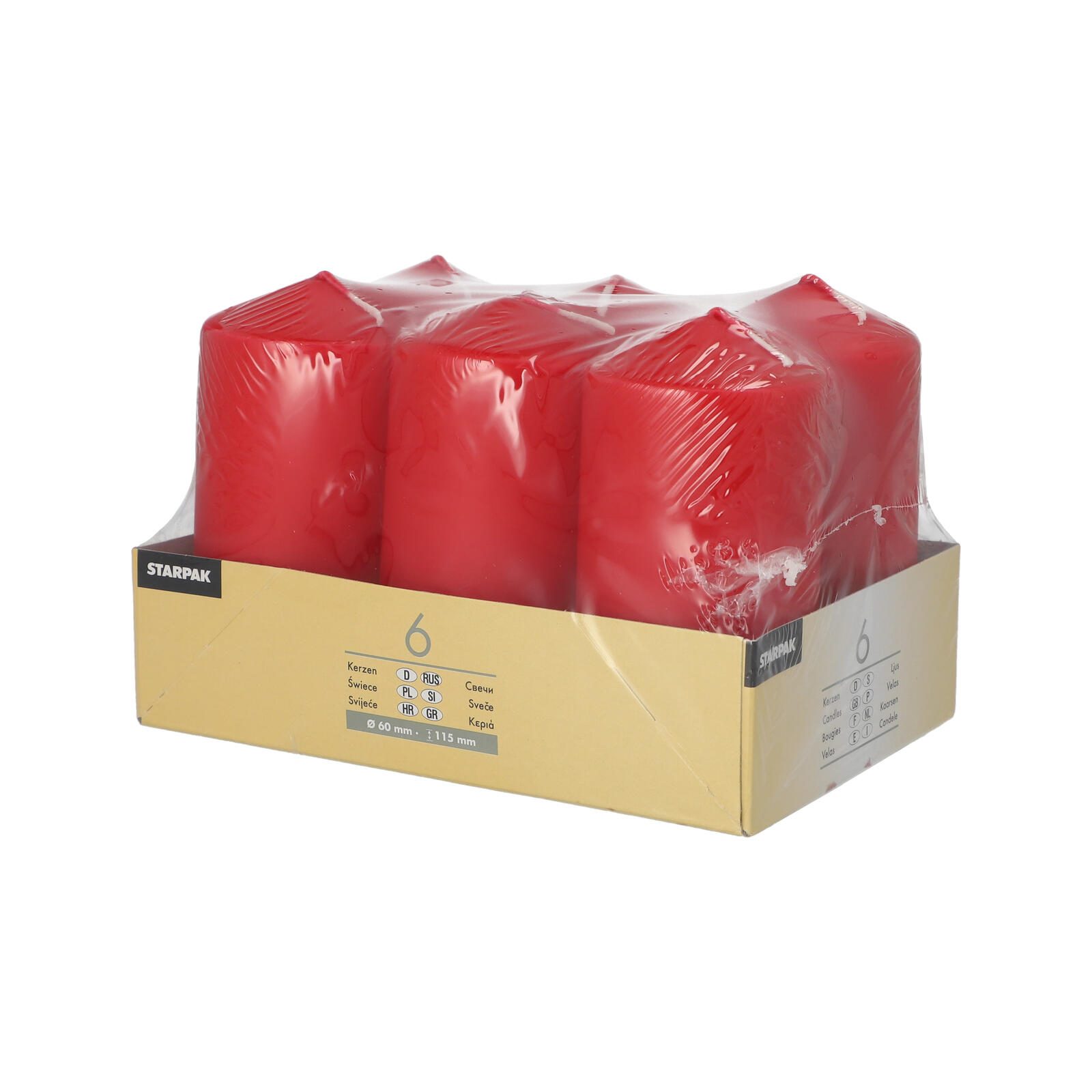PAPSTAR Stumpenkerze 11.5 cm rot