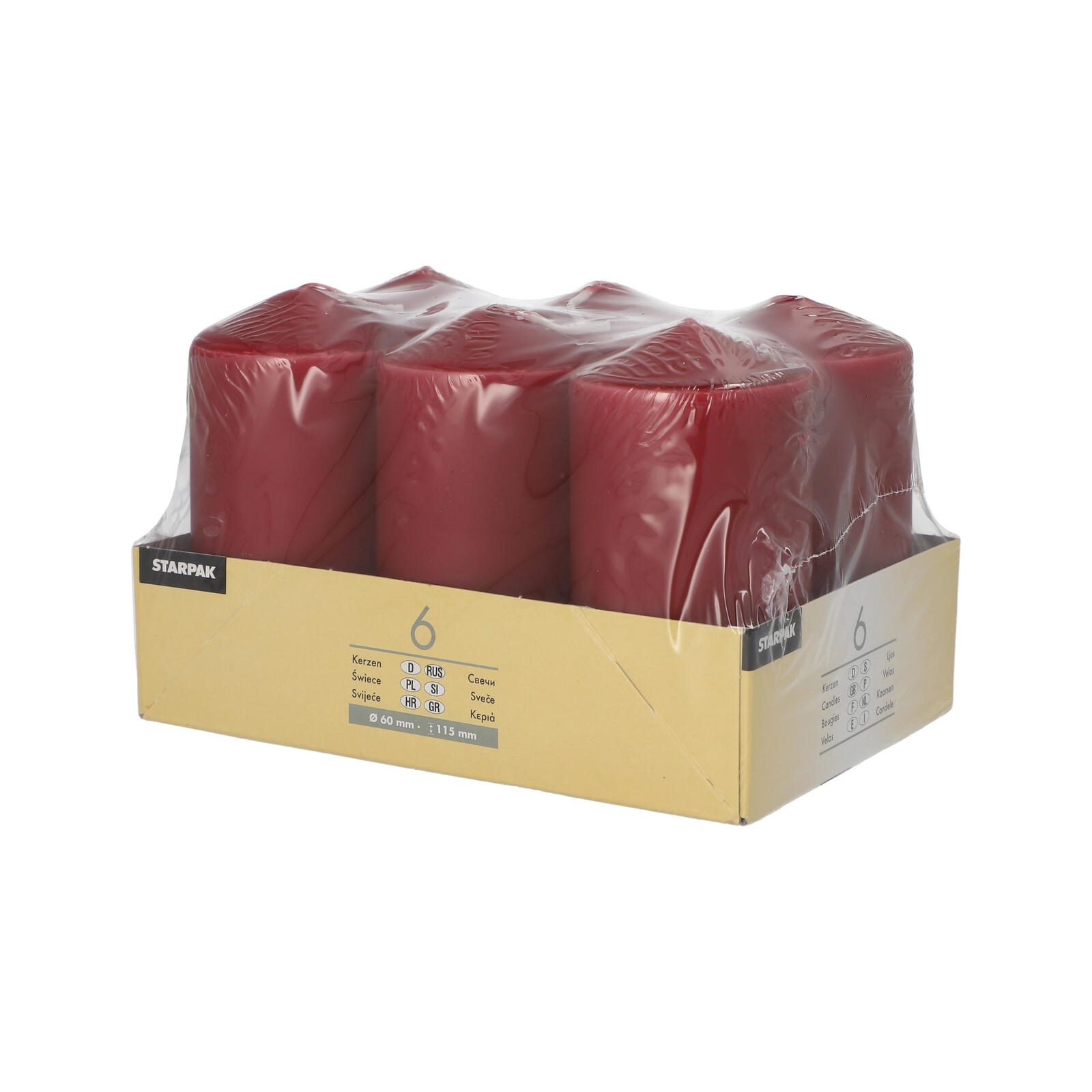 PAPSTAR Stumpenkerze 11.5 cm bordeaux
