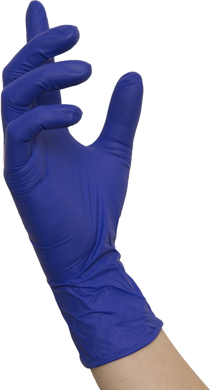 NITRAS® Einmalhandschuhe INDIGO WAVE M dunkelblau