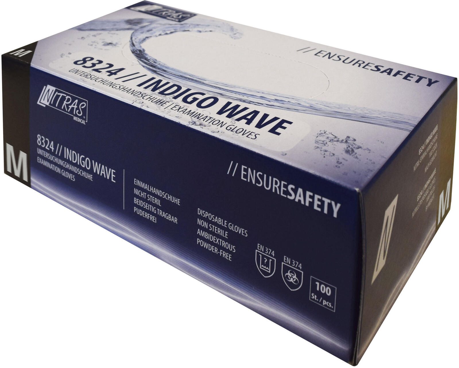 NITRAS® Einmalhandschuhe INDIGO WAVE M dunkelblau
