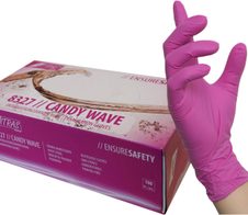 NITRAS® Einmalhandschuhe CANDY WAVE M pink
