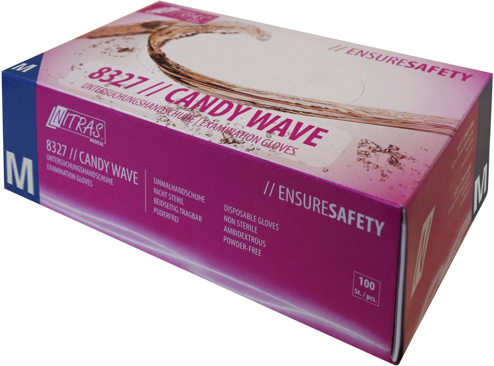 NITRAS® Einmalhandschuhe CANDY WAVE M pink