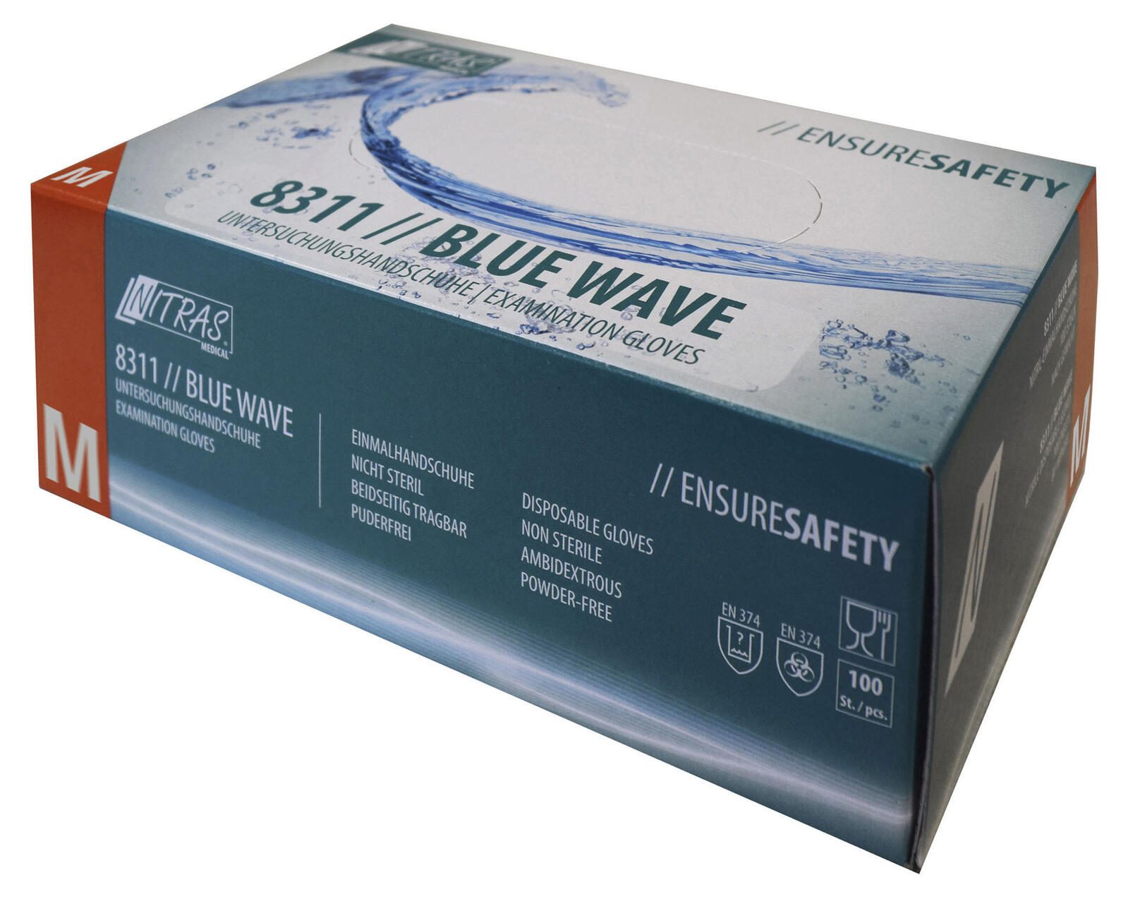 NITRAS® Einmalhandschuhe BLUE WAVE M blau