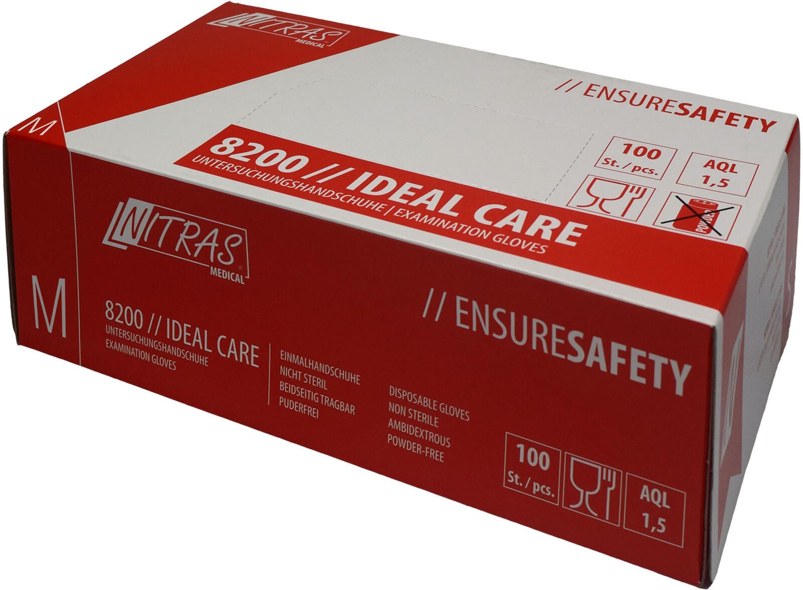 NITRAS® Einmalhandschuhe IDEAL CARE M weiß
