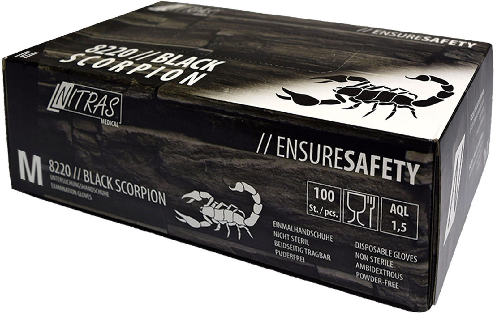 NITRAS® Einmalhandschuhe BLACK SCORPION M schwarz