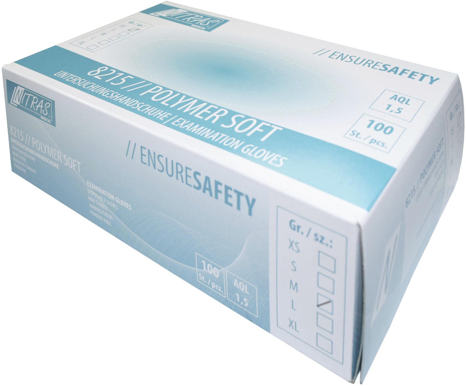 NITRAS® Einmalhandschuhe POLYMER SOFT M weiß