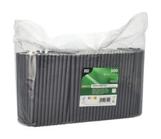 PAPSTAR Cocktail-Strohhalme pure schwarz