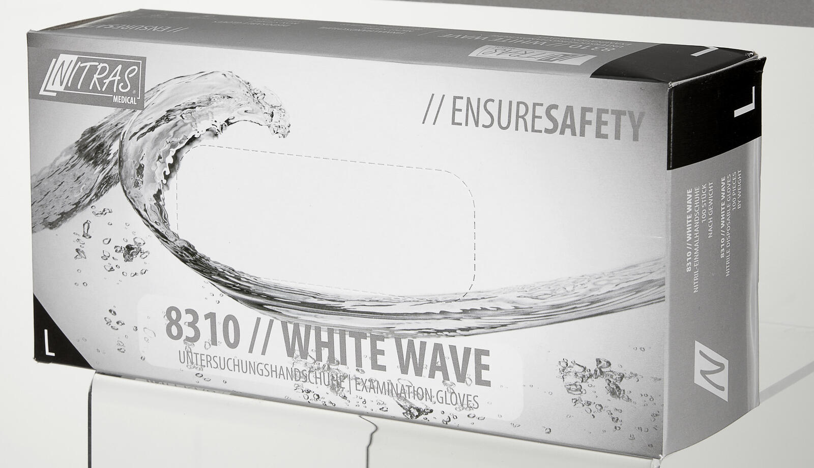 NITRAS® Einmalhandschuhe WHITE WAVE L weiß