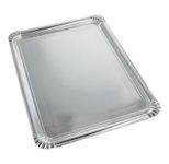 PAPSTAR Einweg-Servierplatten silber