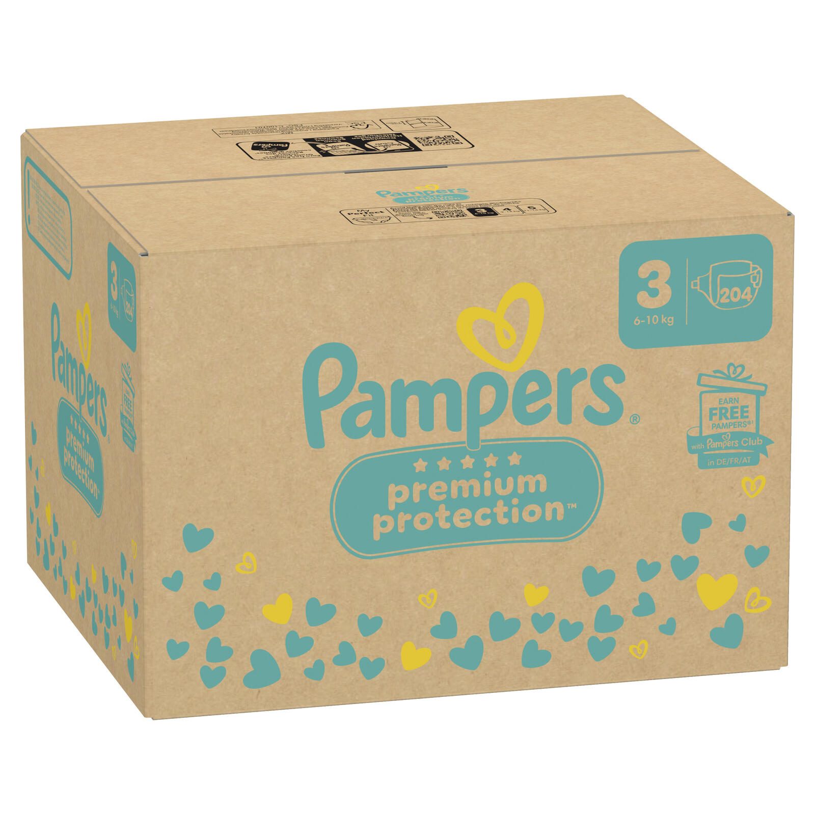 Pampers® Windeln Premium Protection Größe 3 (6-10kg) für Babys und Kleinkinder (4-18 Monate)