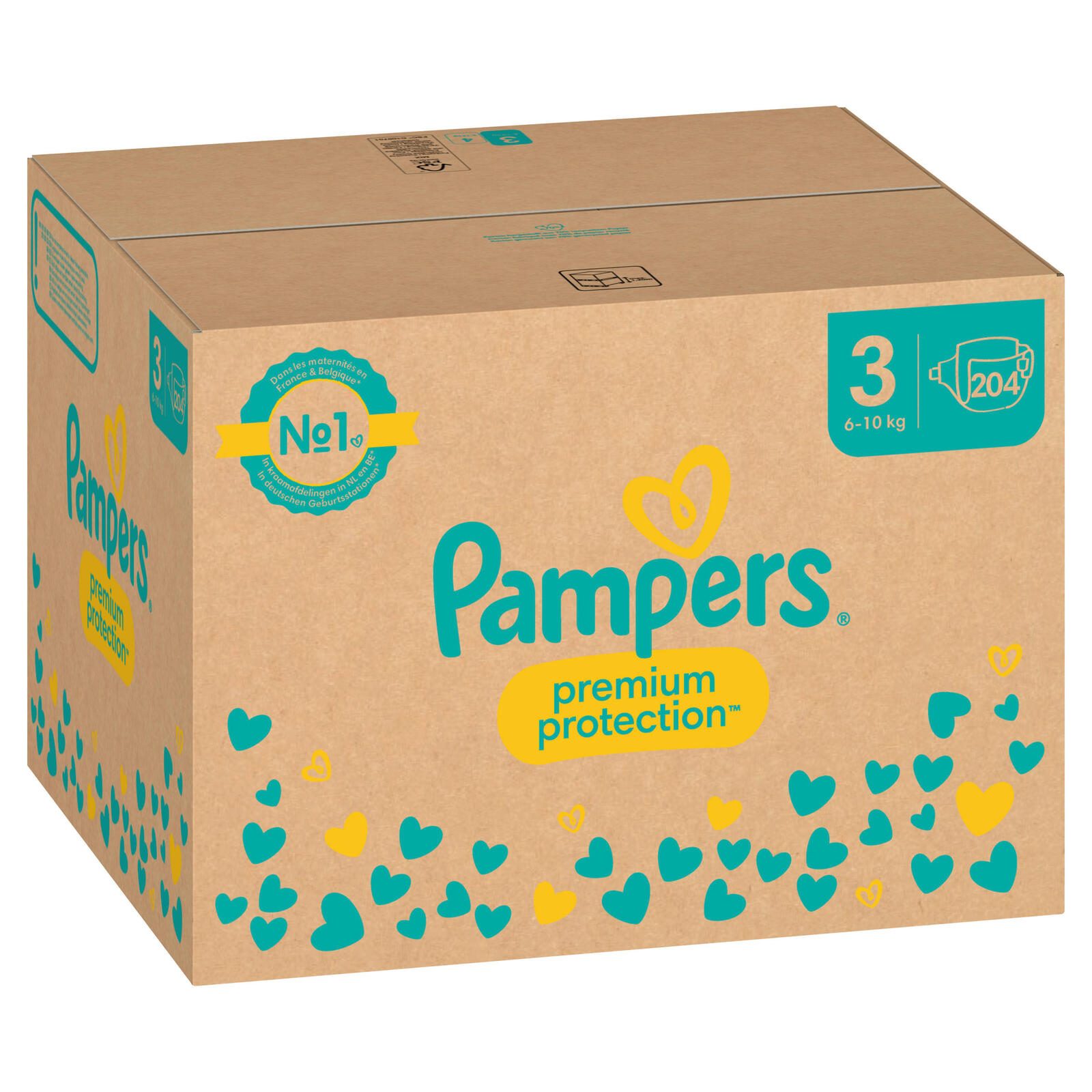 Pampers® Windeln Premium Protection Größe 3 (6-10kg) für Babys und Kleinkinder (4-18 Monate)