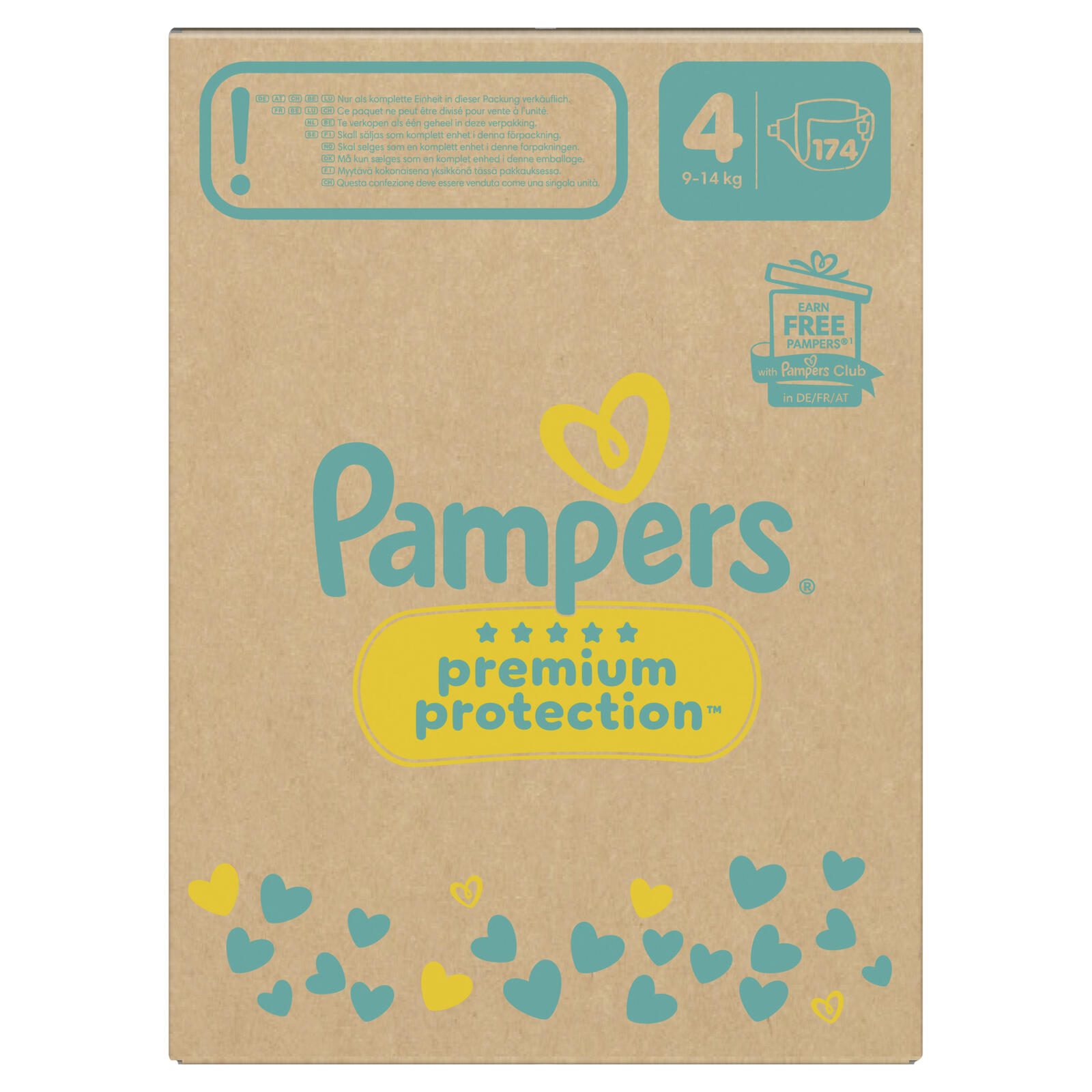 Pampers® Windeln Premium Protection Größe 4 (9-14kg) für Babys und Kleinkinder (4-18 Monate)