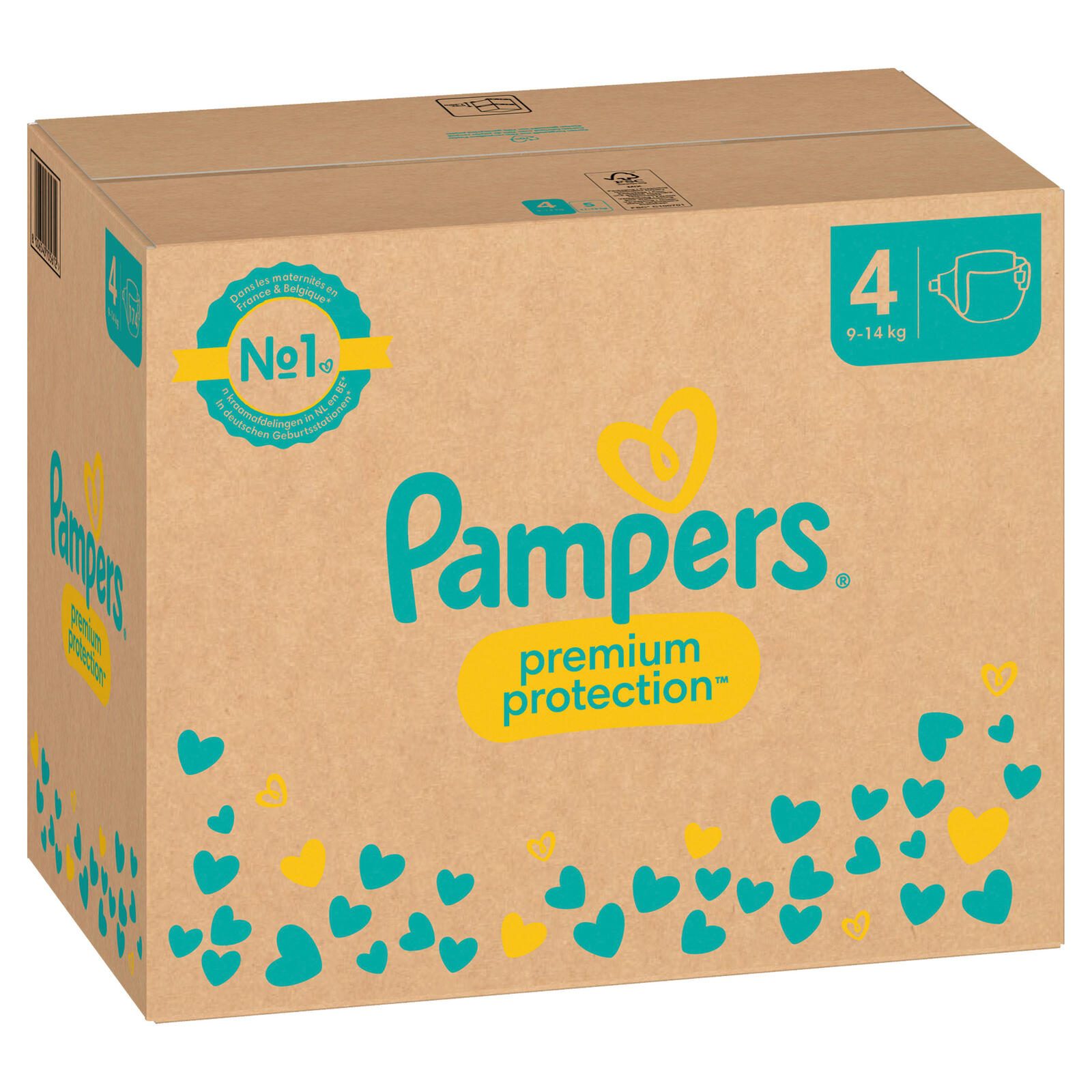 Pampers® Windeln Premium Protection Größe 4 (9-14kg) für Babys und Kleinkinder (4-18 Monate)