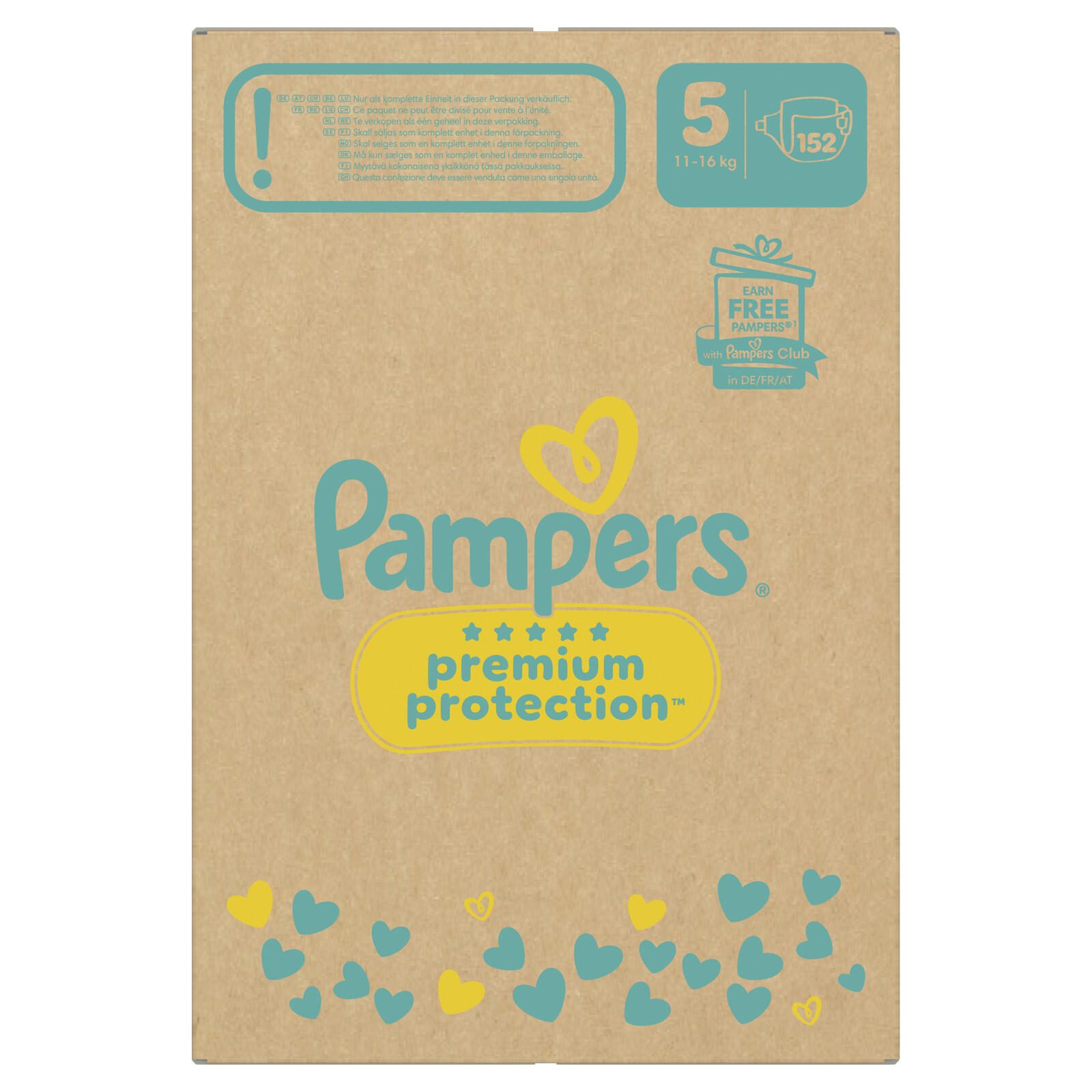 Pampers® Windeln Premium Protection Größe 5 (11-16kg) für Babys und Kleinkinder (4-18 Monate)