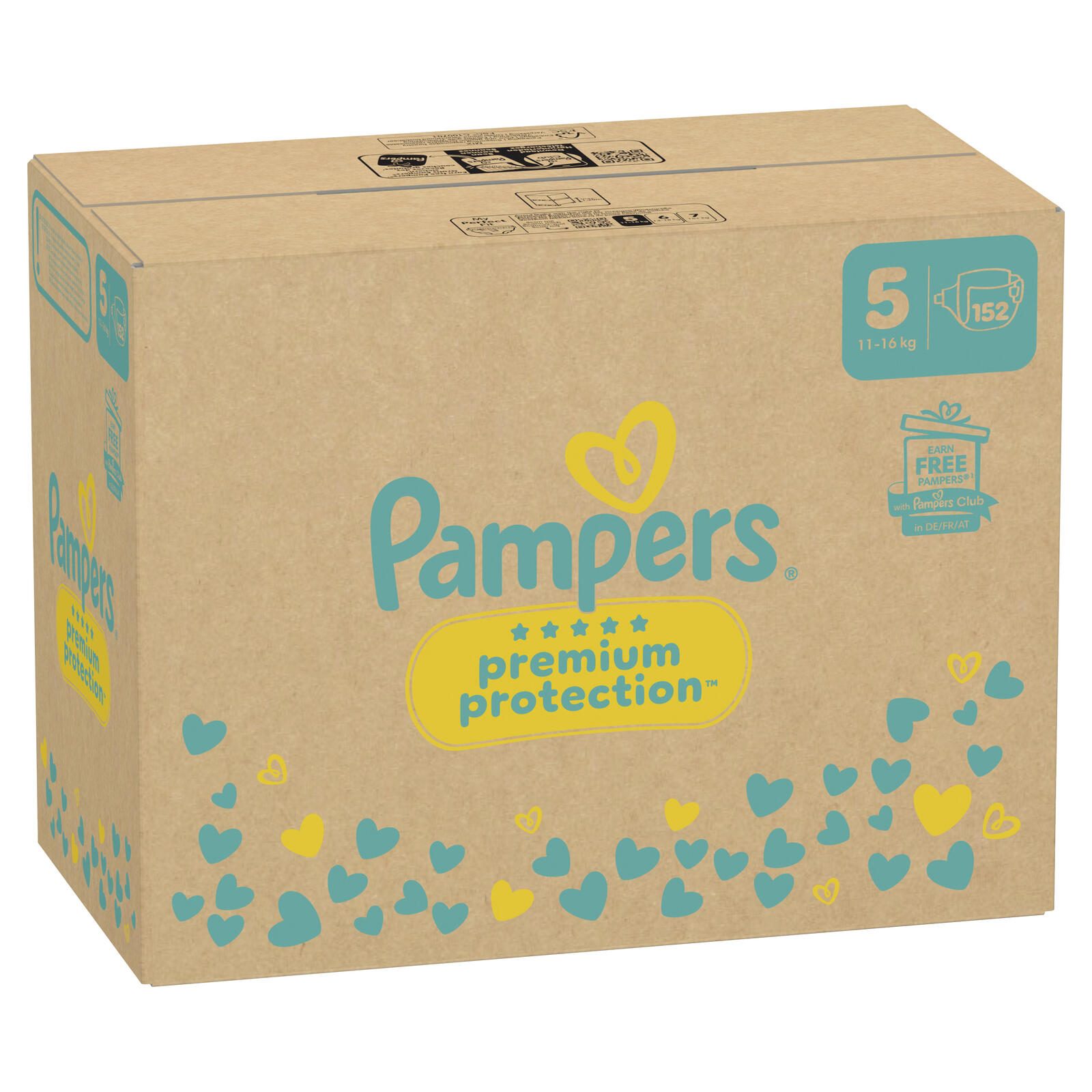 Pampers® Windeln Premium Protection Größe 5 (11-16kg) für Babys und Kleinkinder (4-18 Monate)