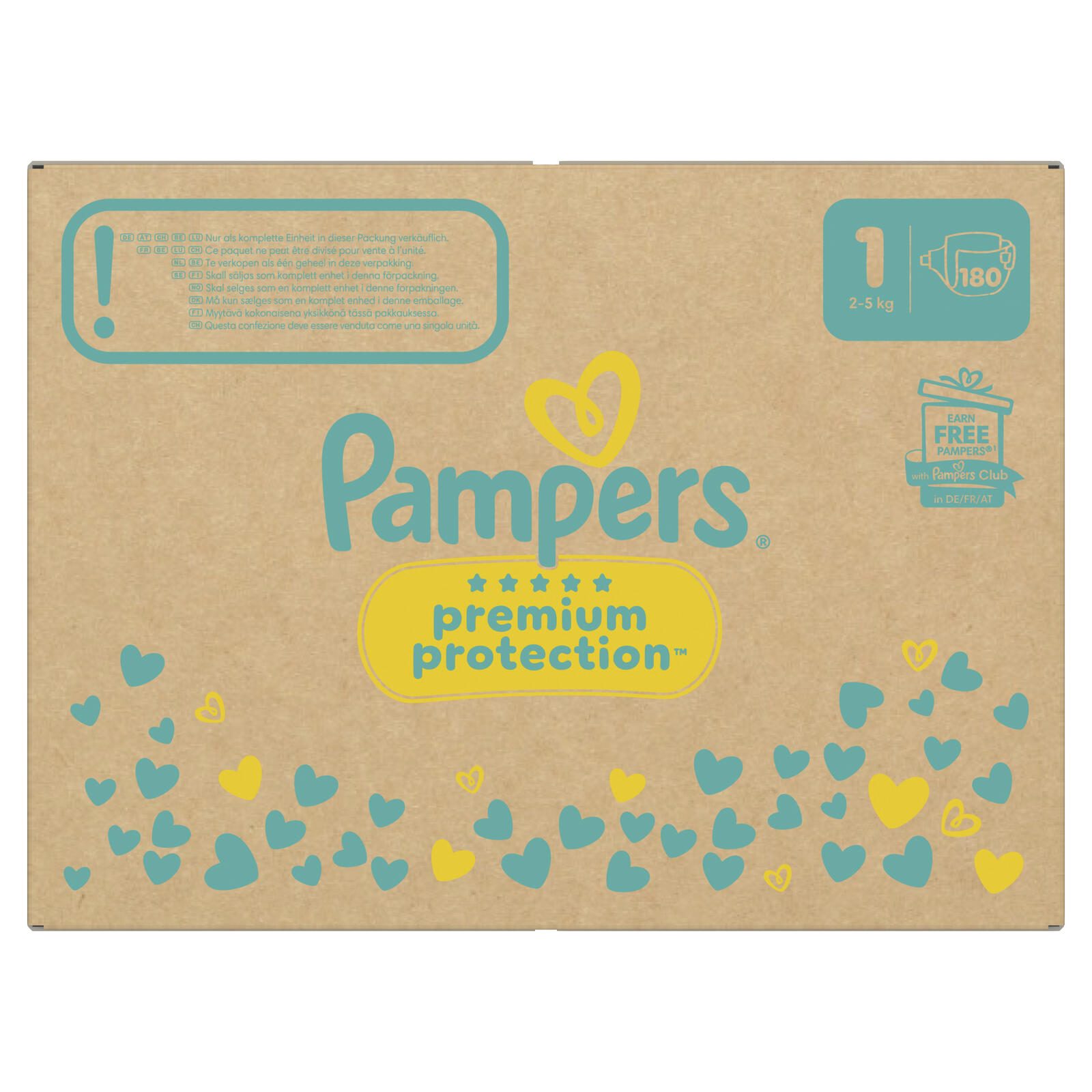 Pampers® Windeln Premium Protection Größe 1 (2-5kg) für Neugeborene (0-3 Monate)