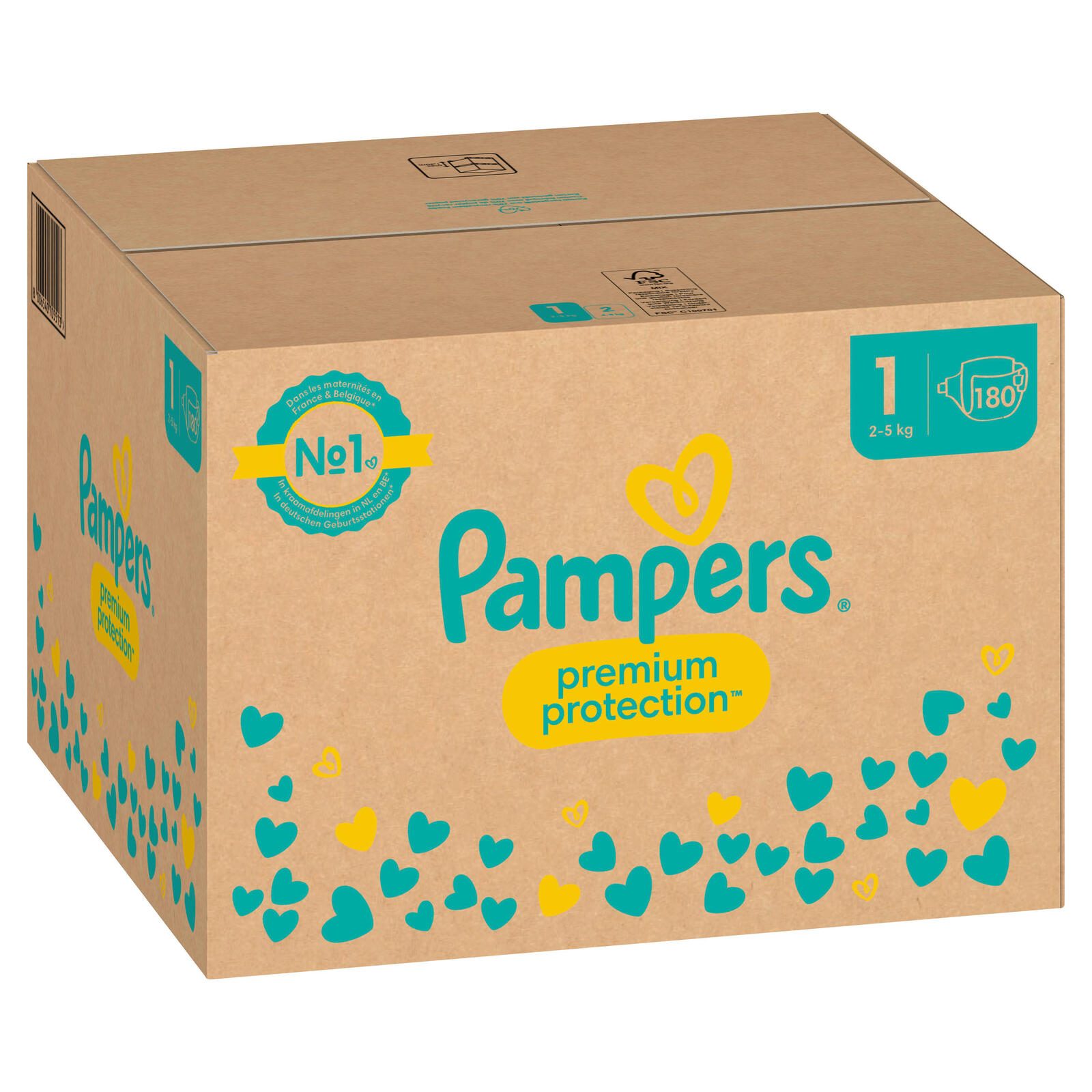 Pampers® Windeln Premium Protection Größe 1 (2-5kg) für Neugeborene (0-3 Monate)