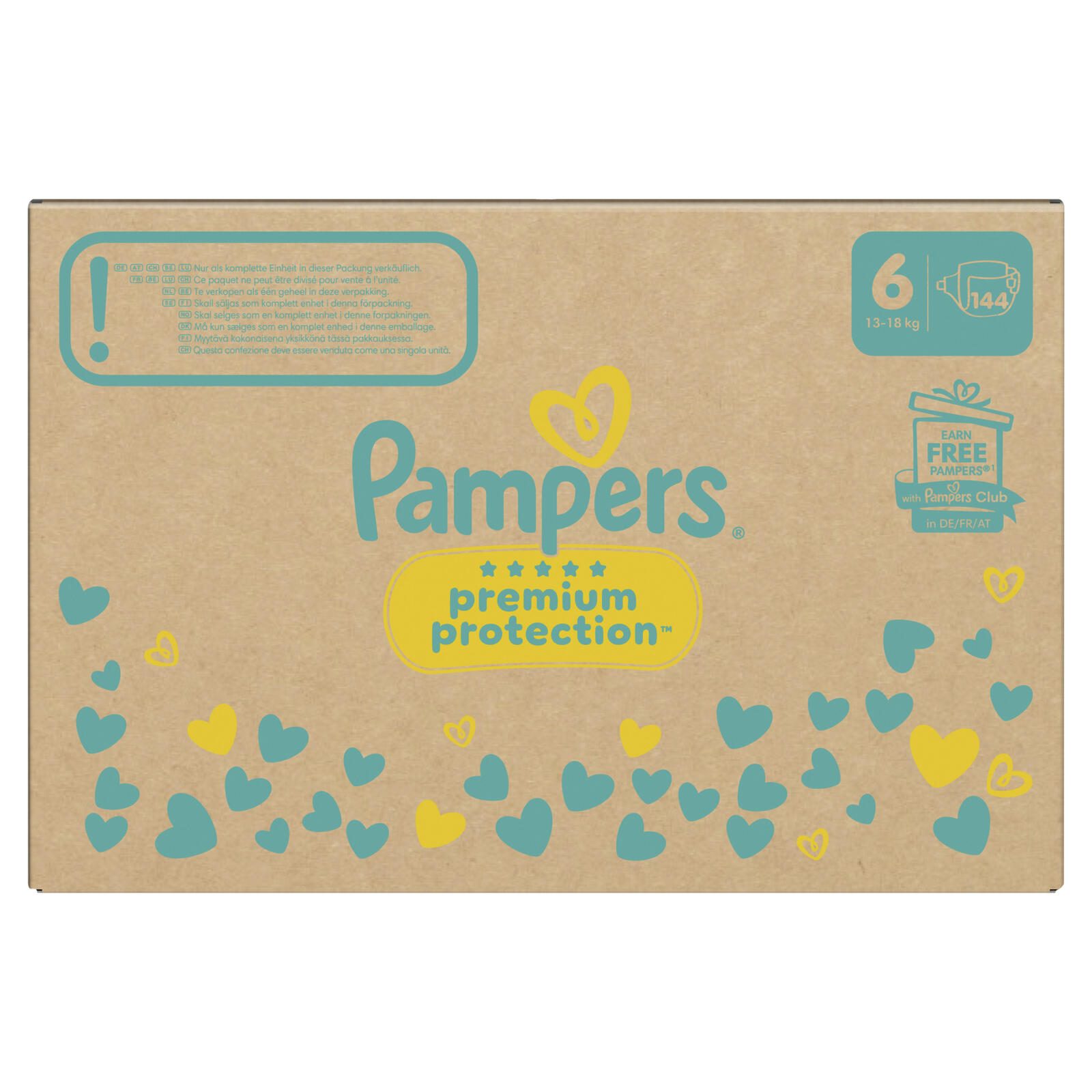 Pampers® Windeln Premium Protection Größe 6 (13+kg) für Kids und Teens (4-12 Jahre)