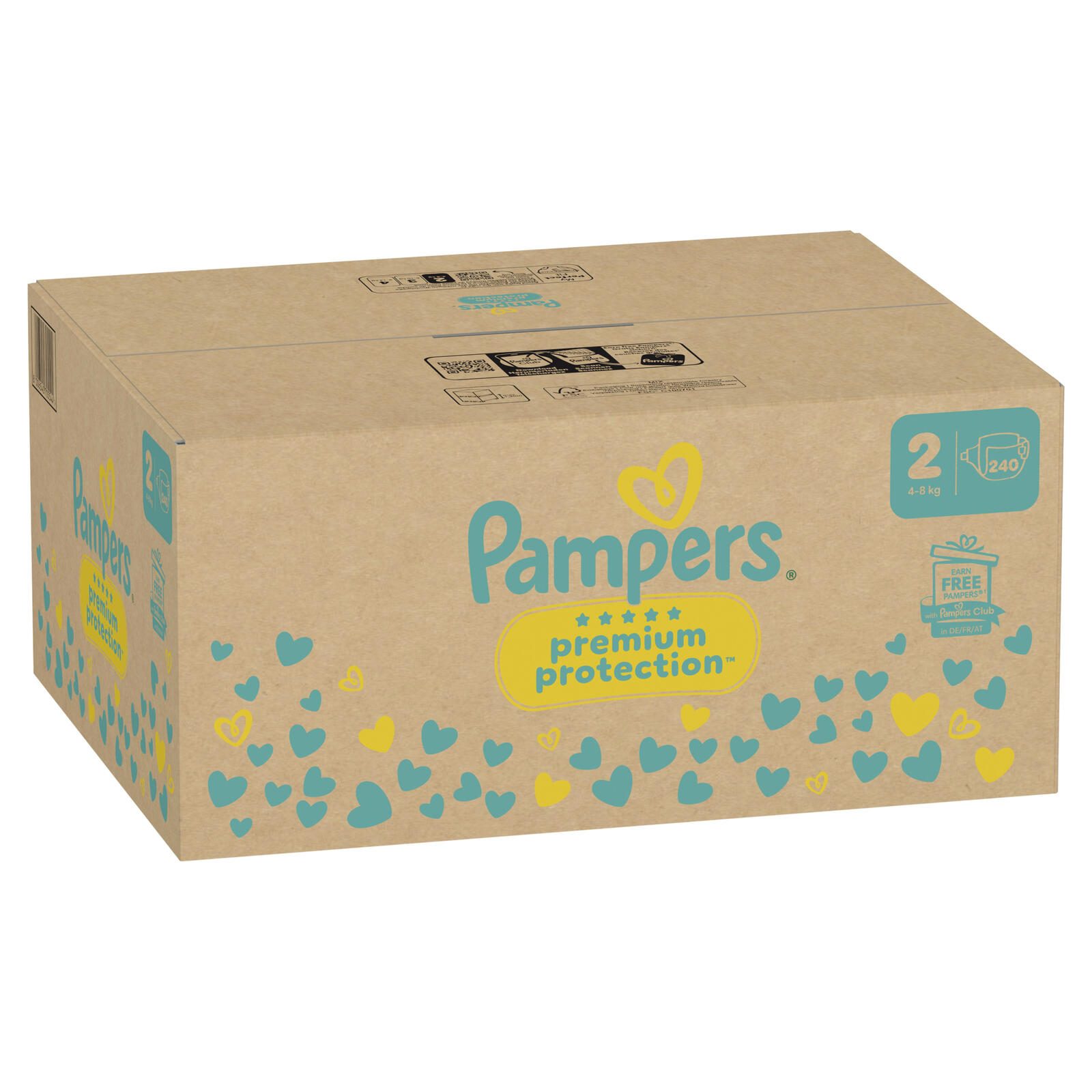 Pampers® Windeln Premium Protection Größe 2 (4-8kg) für Neugeborene (0-3 Monate)