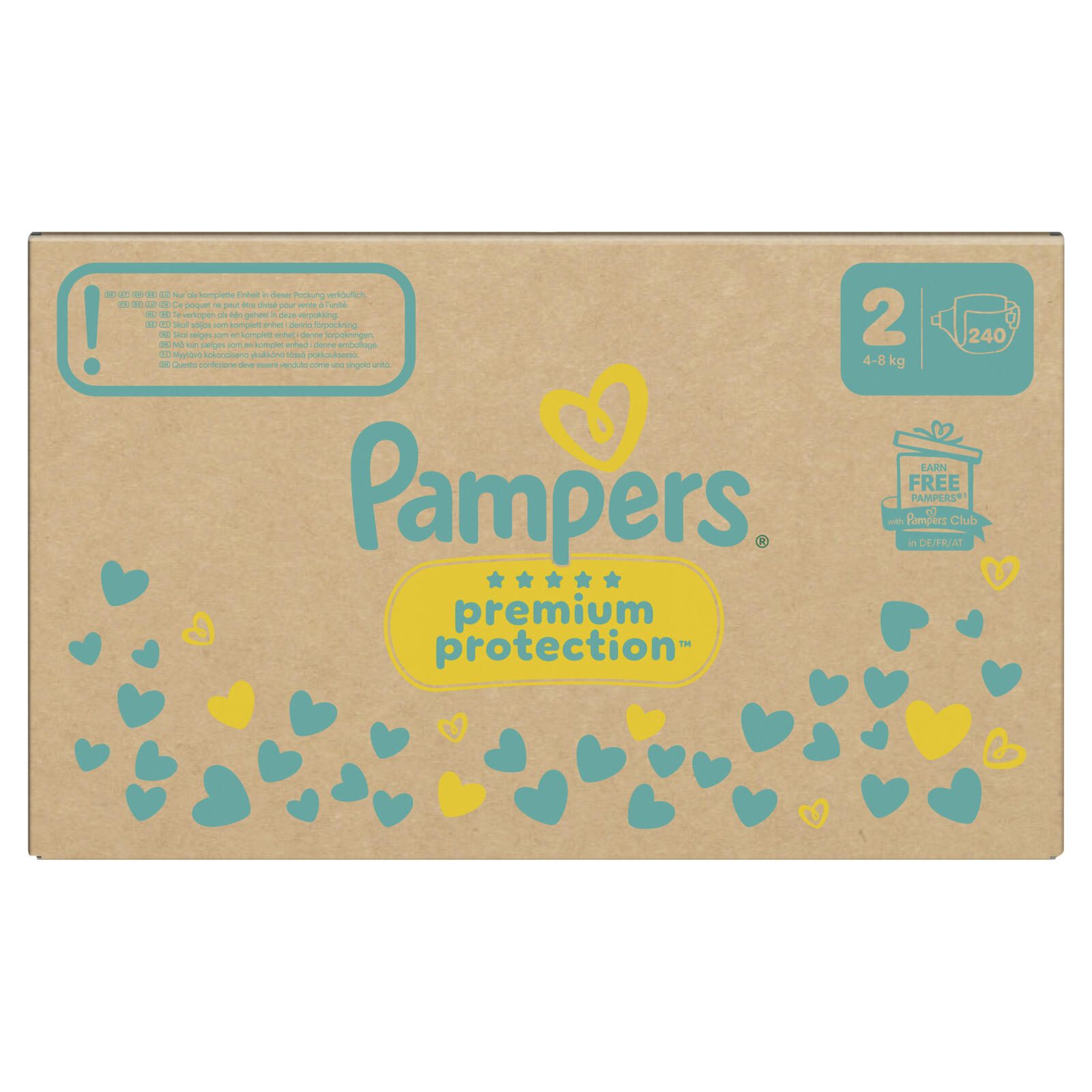 Pampers® Windeln Premium Protection Größe 2 (4-8kg) für Neugeborene (0-3 Monate)
