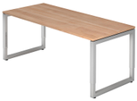 HAMMERBACHER höhenverstellbarer Schreibtisch VRS19/N/S nussbaum