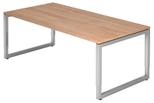 HAMMERBACHER höhenverstellbarer Schreibtisch VRS2E/N/S nussbaum