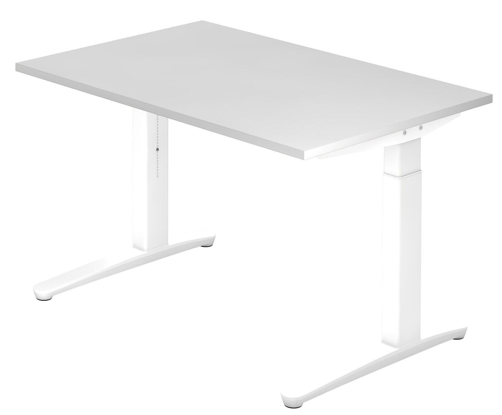 HAMMERBACHER höhenverstellbarer Schreibtisch VXB12/W/WW weiß