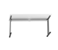 HAMMERBACHER höhenverstellbarer Schreibtisch VXB12/5/SS lichtgrau, silber